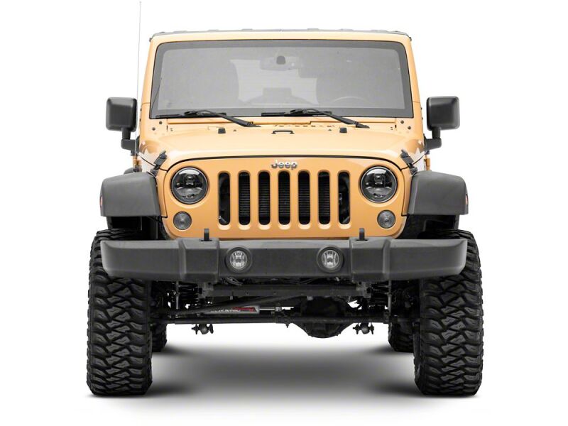 Raxiom 07-18 Jeep Wrangler JK Axial Series DB1 LED Headlights- Black Housing- Clear Lens