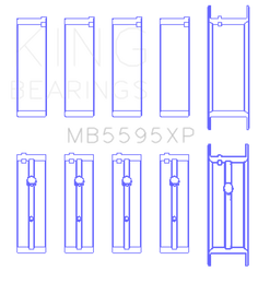 King Engine Bearings Nissan KA-24DE Performance Main Bearing Set - Size +0.25mm