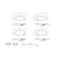 Brembo OE 21-24 Cadillac Escalade/Suburban/Tahoe/Yukon/Yukon XL Ceramic Brake Pad - Rear