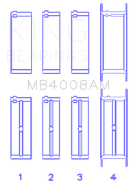 King Engine Bearings Nissan VG20E/VG20DET V6 (Size STD) Main Bearing Set
