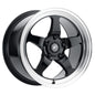 Forgestar 18x5 D5 Drag 5x120.65 ET-10 BS 2.6 Gloss BLK / Diamond Lip 78.1 Bore