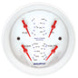 Autometer Marine White 3-3/8in Gauge - 100PSI