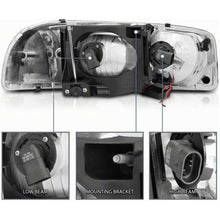 Load image into Gallery viewer, Raxiom 99-06 Chevrolet Sierra 1500 Axial Series LED DRL Headlights- Black Housing- Clear Lens