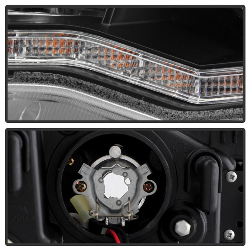 Spyder 08-17 Mitsubishi Lancer EVO 10 Projector Headlights - Black (PRO-YD-ML08V2SI-SEQ-BK)