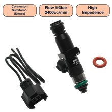 Load image into Gallery viewer, DeatschWerks Universal 2400cc Single Fuel Injector / 60mm Length / 14mm O-Ring Seals