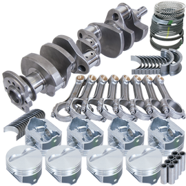 Eagle Chevy 350 1Pc 3.750in Crank 5.700in I-Beam Rods 4.000in Pistons 153 Tooth FP Balanced Assembly
