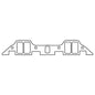 Cometic Chrysler B/RB .060in Fiber Intake Mani Gskt Set-1.229in x 2.310in Rectangle Port