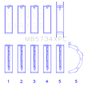 King Engine Bearings Ford 302 CID Coyote (Size STD) Performance Coated Main Bearing Set - Size STD