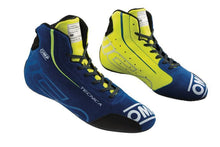 Load image into Gallery viewer, OMP TECNICA SHOES my2025 FIA 8856-2018 BLUE / YELLOW SZ 46