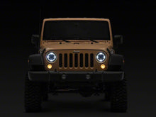 Load image into Gallery viewer, Raxiom 07-18 Jeep Wrangler JK Axial Series Quatro LED Headlights- Black Housing- Clear Lens