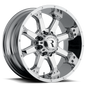 Raceline 991C Assault 16x8in / 5x127 BP / 0mm Offset / 78.1mm Bore - Chrome Wheel