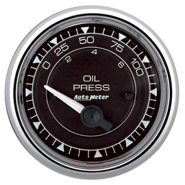 Autometer Chrono 2-1/16in 100PSI Electric Pressure Gauge - Chrome