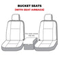 Covercraft 19-20 Ford F150 Carhartt Super Dux SeatSaver Custom Front Row Seat Covers - Black
