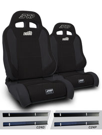 PRP 03-06 Jeep Wrangler TJ Enduro Elite Suspension Seat - Trek Edition - Black (Pair)