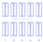 King Honda 91CI/1.5L D15A2/D15A3/D15B1/D15B2/D15B7/D15B8/D15Z1 (Size +0.50) Main Bearing Set