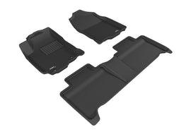 3D MAXpider 2016-2018 Toyota RAV4 Hybrid Kagu 1st & 2nd Row Floormats - Black