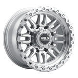 Weld Off-Road Swift 17x9in - 8x180 BP - ET-12 - 124.3mm CB - Gloss Silver Machined Wheel & Ring