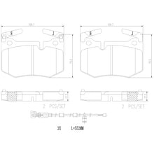 Load image into Gallery viewer, Brembo 16-20 Lexus RC F/ Lexus GS F Rear NAO Brake Pad