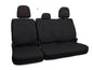 PRP 12-14 Ford Raptor Rear Bench Seat Covers - Black w/ Red Stitch