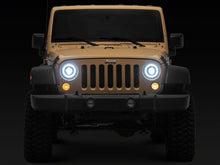 Load image into Gallery viewer, Raxiom 07-08 Jeep Wrangler JK Hi Output LED Headlights/Angel Eye DRL- Black Housing- Clear Lens