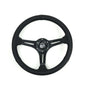 NRG Reinforced Perforated Leather Racing Steering Wheel 350mm / 2.5in Deep / 4mm Matte Black Spoke