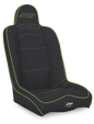 PRP Daily Driver High Back Suspension Seat- Black/Green Vinyl