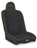 PRP Daily Driver High Back Suspension Seat- Black/Green Vinyl