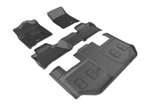 Load image into Gallery viewer, 3D MAXpider 2015-2020 Chevrolet Suburban Kagu 1st &amp; 2nd &amp; 3rd Row Floormats - Black