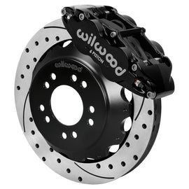 Wilwood Ford Mustang II Ford Narrow Superlite 6 Front Brake Kit w/ 12.88in Drill & Slot Rotor - Blk