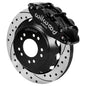 Wilwood Ford Mustang II Ford Narrow Superlite 6 Front Brake Kit w/ 12.88in Drill & Slot Rotor - Blk