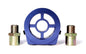 BLOX Racing Oil Filter Block Adapter Oil Pressure / Oil Temperature Blue with Adapters