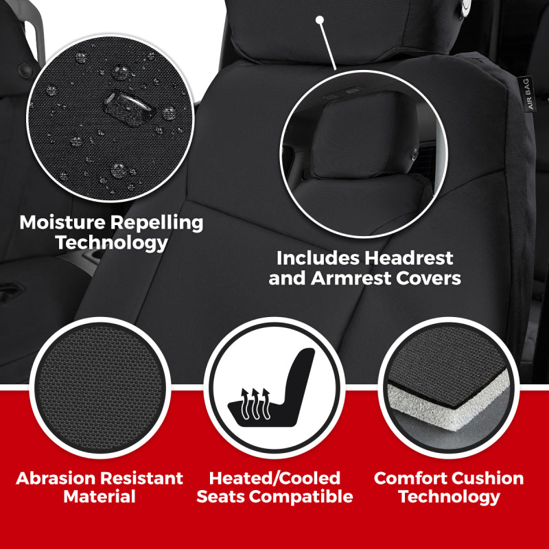 Covercraft 21-24 Ford F150/ Endura PrecisionFit Custom Second Row Seat Covers - Charcoal/Silver