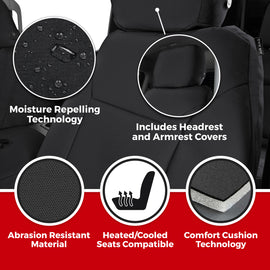 Covercraft 16-24 Chevrolet Malibu Endura PrecisionFit Custom Front Row Seat Covers - Charcoal/Silver