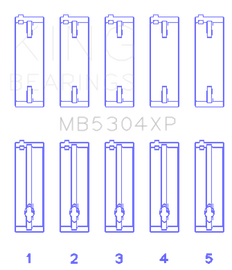 King Engine Bearings Mazda B6/B6-T/ZM/B3/B5 (Size +.025) Main Bearing Set
