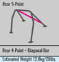 Cusco Chromoly Roll Cage 5 Point 2 Passenger 87-91 Honda Civic EF3 CUSCO BLUE (S/O / No Cancel)