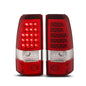 Raxiom 03-06 Chevrolet Silverado 1500 Fleetside LED Tail Lights- Chrome Housing- Red/Clear Lens