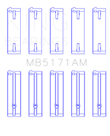 King Engine Bearings Mazda FS-DE L4/FP L4/FS L4  DOHC 16 Valve  (Size +0.5) Main Bearing Set