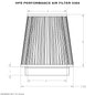 HPS Performance Air Filter 6