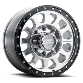 Method MR315 17x8.5 +25mm Offset 8x6.5 130.81mm CB Polished Wheel - Gloss Black Lip