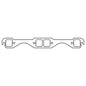 Cometic Chevy Gen1 Small Block V8 .043in Copper Exhaust Mani Gskt Set-1.550in x 1.450in Square Ports
