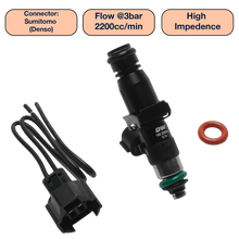 Load image into Gallery viewer, DeatschWerks Universal 2200cc Single Fuel Injector / 60mm Length / 14mm O-Ring Seals