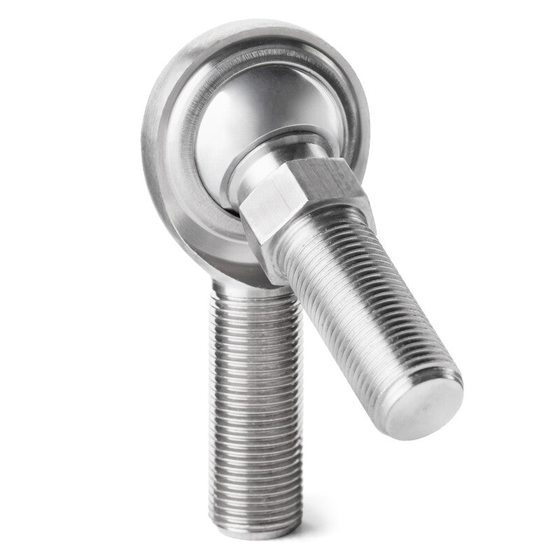 QA1 G Series 2-Pc Rod End - Male/Left Hand - .75in Bore x 3/4-16 w/Stud - Stainless Steel w/PTFE