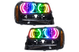 Oracle LED Halo Headlights: 02-09 Chevrolet Trail Blazer (ColorShift RGB / BC1 Controller)