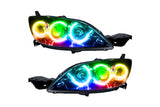 Oracle LED Halo Headlights: 04-09 Mazda 3 Sedan w/o OEM HID (ColorShift RGB / 2.0 Controller)