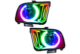 Oracle LED Halo Headlights: 05-09 Ford Mustang (ColorShift RGB / No Controller)