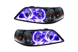 Oracle LED Halo Headlights: 05-11 Lincoln Town Car w/ OEM HID (UV/Purple SMD Single Color)