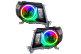 Oracle LED Halo Headlights: 05-11 Toyota Tacoma (Black / ColorShift RGB / BC1 Controller)