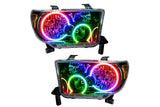 Oracle LED Halo Headlights: 07-11 Toyota Tundra (Black / ColorShift RGB / BC1 Controller)