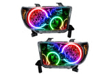 Oracle LED Halo Headlights: 07-11 Toyota Tundra (Black / ColorShift RGB / Simple Controller)