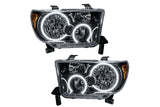 Oracle LED Halo Headlights: 07-11 Toyota Tundra (Black / White SMD Single Color)